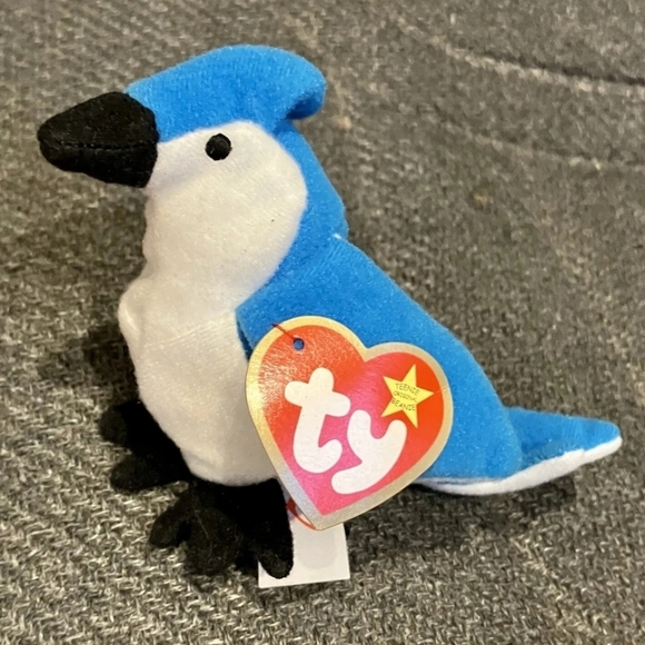 Rocket the Blue Jay - TY Teenie  Beanie Baby - Picture 1 of 9
